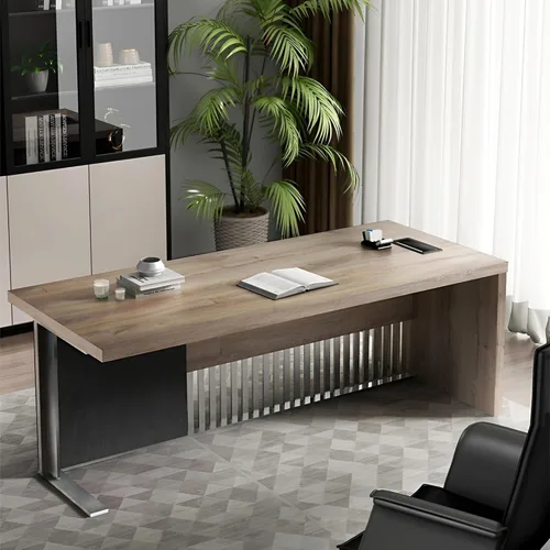 Miniatura 5 de Escritorio de oficina ejecutivo moderno de 63 pulgadas, escritorio para computadora para oficina en casa, muebles de negocios, estación de trabajo