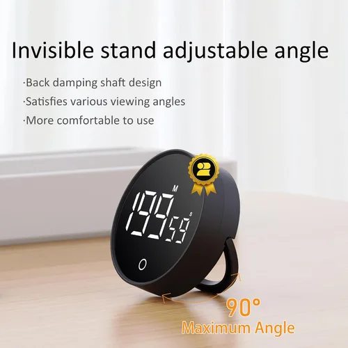 Miniatura 4 de Temporizador digital de cocina, temporizador visual magnético recargable con pantalla LED grande, volumen ajustable para aula, cocina, fitness