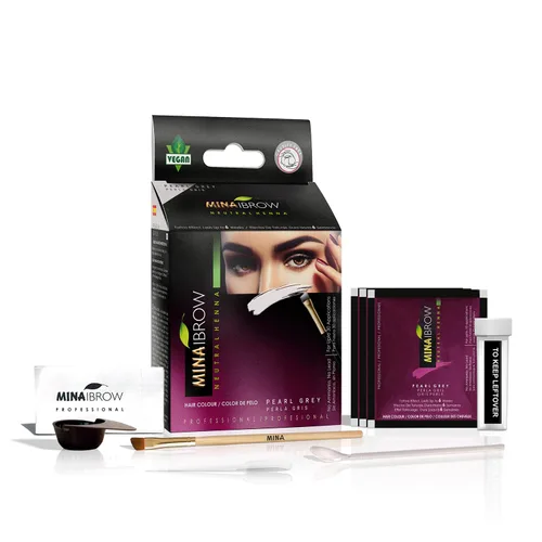 Miniatura 35 de MINA iBrow Kit de Color de Henna Profesional para Cabello con Paquete Combinado de Pincel Cubre Cabello Canoso - Dura hasta 6 semanas Sin