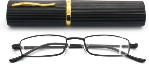 Miniatura 22 de Gafas de lectura de tubo ligero y compacto ultra delgado con estuche de aluminio de clip portátil