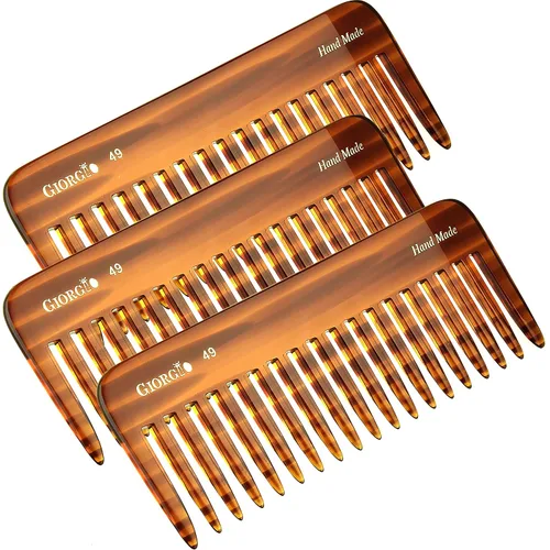 Miniatura 9 de Giorgio G49 - Peine desenredante grande de 5.75 pulgadas, dientes anchos para cabello grueso y rizado, peine desenredante de pelo largo para húmedo