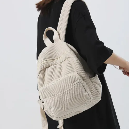 Miniatura 3 de Mochila pequeña para mujer y mujer, mochila estética, Beige, Tendencia