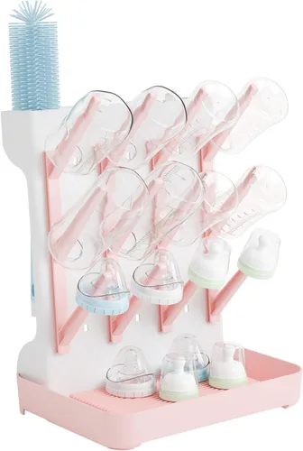 Miniatura 10 de SuoXing Tendedero Vertical para Biberones, Tendedero Ahorrador de Espacio para Biberones en Encimera, Estación Grande para Biberones, Soporte