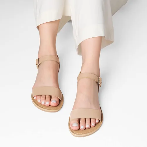 Miniatura 6 de DREAM PAIRS - Sandalias bajas de verano, flexibles, con correa al tobillo, punta abierta, para mujer