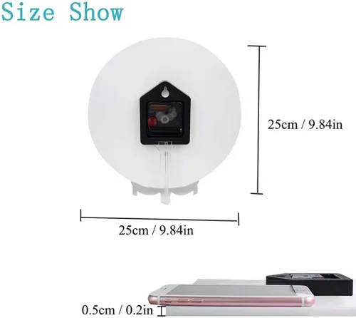 Miniatura 5 de Reloj de pared con bandera estadounidense patriótica de águila calva, funciona con pilas, reloj redondo silencioso para decoración de pared
