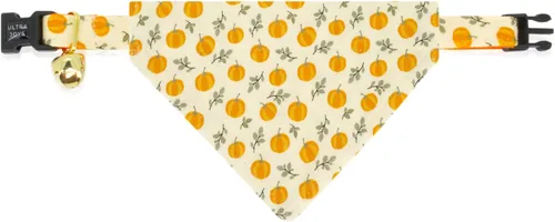 Miniatura 28 de Ultra Joys Collar de gato con campanas - Separable para gatitos y gatos - Estampado a cuadros naranja pequeño Solo cuello a cuadros