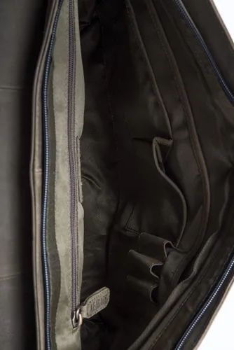 Miniatura 4 de LEABAGS Maletines de cuero para hombre - Bolso Cambridge de cuero genuino para portátil de 15 pulgadas - Bolso de mensajero vintage
