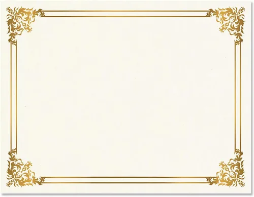 Miniatura 3 de Empire Gold & White Parchment Certificate Papers - Paquete de 100, no compatible con impresoras láser y de inyección de tinta, para oficina, premios