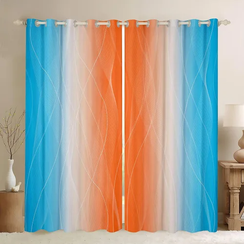 Miniatura 12 de jejeloiu Cortinas rojas y negras para dormitorio (2 paneles, 38 x 45 pulgadas) con líneas geométricas de rayas 30% a 50% cortinas opacas para niños