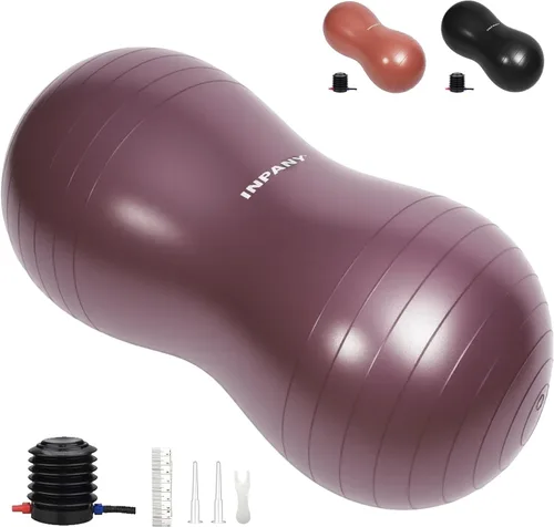 Miniatura 11 de INPANY Peanut Ball - Exercise Ball for Labor Birthing, Anti-Burst Physical Therapy for Kids, Core Strength, Flexible Seating, Home & Gym Fintness