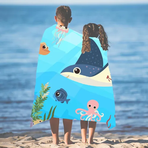 Miniatura 5 de Toalla de playa personalizada para niños, toallas de playa personalizadas de poliéster de secado rápido con nombres para niñas y niños, 30 x 60