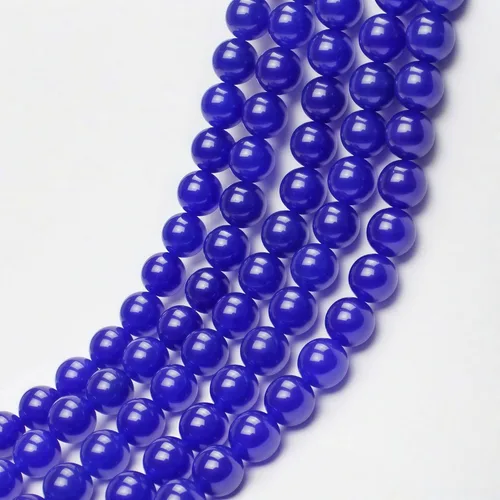 Miniatura 6 de MJDCB Cuentas de piedra natural de jade zafiro redondas sueltas para hacer joyas DIY Pulsera Collar (8mm)