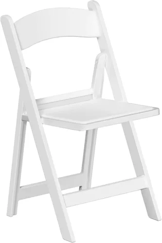 Miniatura 10 de Allpop Paquete de 4 sillas plegables de resina con asiento acolchado de vinilo, capacidad de 550 libras, juego de sillas comerciales para fiestas