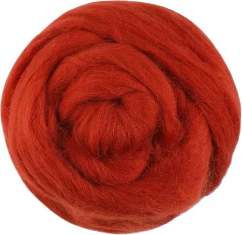 Miniatura 39 de 3.53 oz lana Roving, suministros de fieltro de lana, lana pura, hilo grueso, hilado de lana giratoria para fieltro de aguja, fieltro húmedo, Blanco