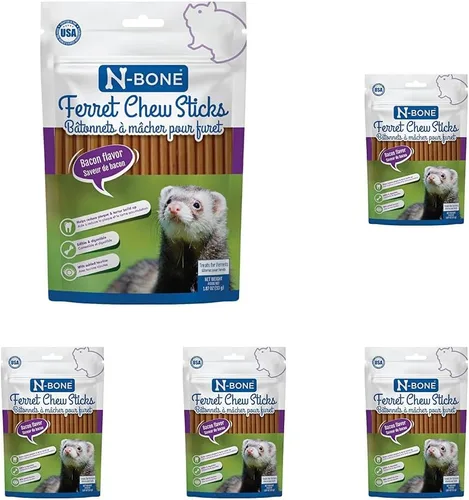 Miniatura 12 de N-Bone Palitos masticables para hurones sabor salmón, bolsa de 1.87 onzas