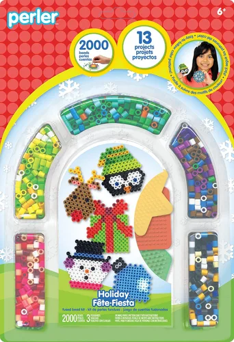 Miniatura 5 de Perler Beads - Kit de actividades de cuentas de fusibles para manualidades infantiles, 2004 piezas Geométrico