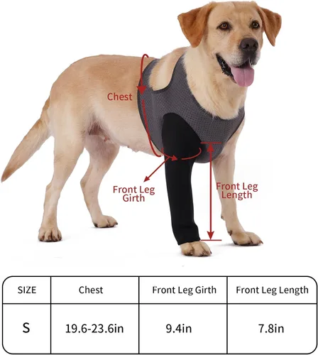 Miniatura 4 de Manga de recuperación para perro, traje de recuperación para perro, manga resistente a la abrasión, pierna delantera, lavable de 0.18 pulgadas
