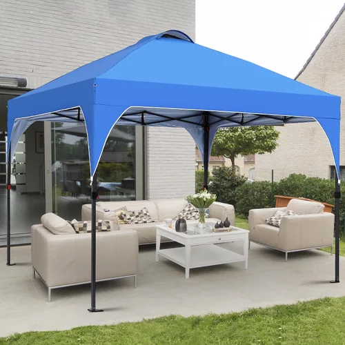 Miniatura 3 de GDY Tienda de campaña desplegable de 10 x 10 pies, gazebo para exteriores con 4 bolsas de arena, toldo fácil de instalar con 3 alturas ajustables