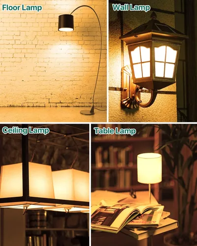 Miniatura 6 de Bombillas LED A19 E26, 60 W Eqv, 9 W, 2700 K, no regulables, paquete de 6 900 lúmenes, luz blanca cálida, ideal para iluminación de dormitorio
