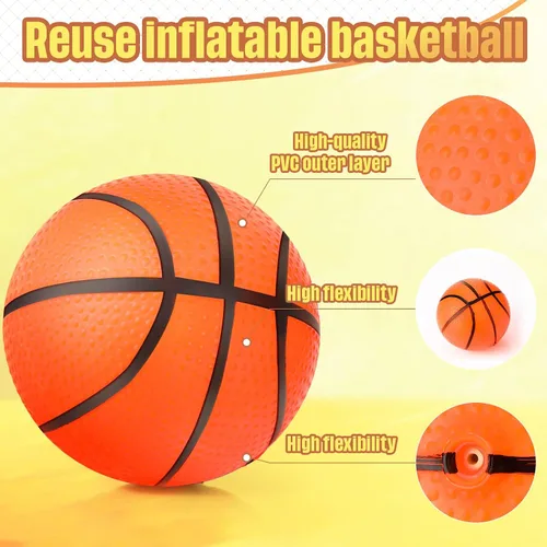Miniatura 6 de Civaner 20 unidades de mini baloncesto de fútbol para niños de 4 pulgadas inflables de goma pequeñas de baloncesto, regalos para niños pequeños