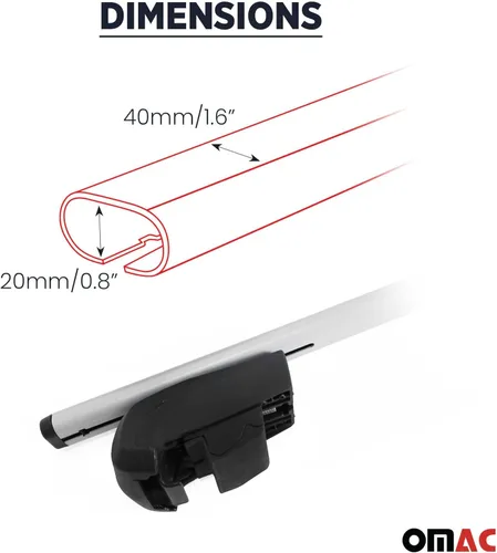 Miniatura 5 de Portaequipajes para Mazda CX-50 2023-2025 Barras transversales gris hierro 2 piezas