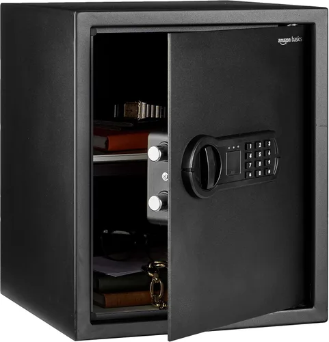 Miniatura 8 de Amazon Basics Caja fuerte electrónica de seguridad para el hogar de acero con bloqueo de teclado programable para documentos, joyas, objetos