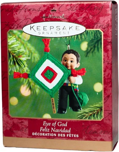 Miniatura 2 de Hallmark Adorno de recuerdo 2001 Ojo de Dios Feliz Navidad QX8185