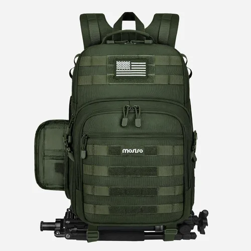 MOSISO Mochila para cámaras tácticas, funda para cámara DSLR/SLR/sin espejo con compartimento para portátil, compatible con Canon/Nikon/Sony, color