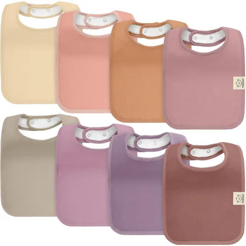 Miniatura 13 de KeaBabies Paquete de 8 baberos orgánicos para bebés para niños y niñas - Baberos súper absorbentes de algodón para bebé niña y niño, baberos