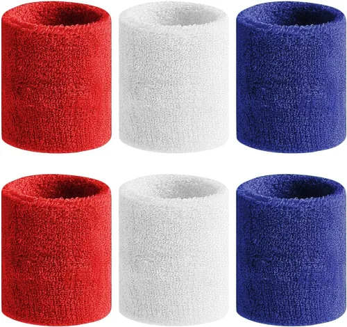 Miniatura 23 de BEACE Bandas para el sudor - Muñequeras deportivas para hombres y mujeres - Absorción de humedad, tela de rizo de algodón atlética para tenis