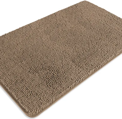 Miniatura 685 de Alfombra de baño pequeña de 12 x 18 pulgadas, lavable y absorbente, antideslizante, alfombra de baño de felpilla gruesa y suave para baño, ducha