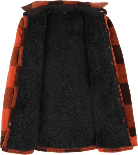 Miniatura 3 de ZENTHACE - Chaqueta de franela a cuadros con forro de vellón polar Sherpa para hombre (forro completo de vellón polar Sherpa)