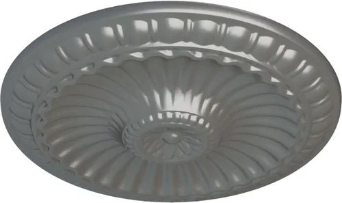 Miniatura 105 de Ekena Millwork CM11LI Medallón de techo Linus, 11 1/4"OD x 1 1/8"P 11 1/4", imprimado en fábrica Primed