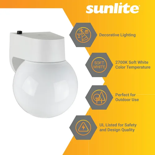 Miniatura 4 de Sunlite Lámpara decorativa de pared para exteriores, 13 vatios máximos, 900 lúmenes, 120 voltios, base G24q1 de 4 pines, 2700 K blanco suave