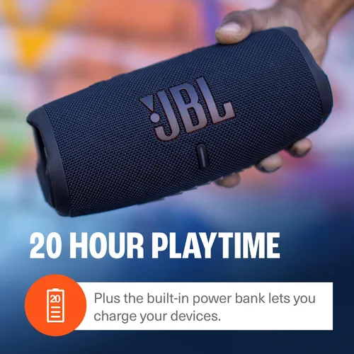 Miniatura 4 de JBL Charge 5 (Azul) + Paquete con funda protectora rígida divvi! (Negro)