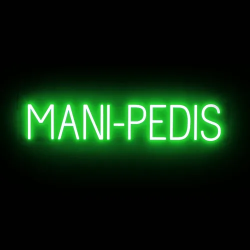 Miniatura 18 de SpellBrite MANI-PEDIS - Letrero para salones de manicura Letreros relacionados con salones de uñas con aspecto de neón, luz LED roja 33.4 x 6.3