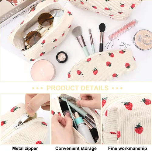 Miniatura 4 de EIMMBD Juego de 6 bolsas de maquillaje de gran capacidad, bolsa de cosméticos de viaje, bolsa de aseo organizadora, bonita bolsa de maquillaje