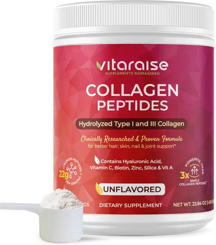 Polvo de colágeno hidrolizado, tipo I y III, alimentado con pasto, naturalmente, 3 veces más potentes péptidos de colágeno en polvo para mujeres y