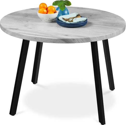 Miniatura 8 de Best Choice Products Mesa de comedor redonda de mediados de siglo moderna de 35.5 pulgadas, comedor que ahorra espacio para el hogar, cocina, Negro