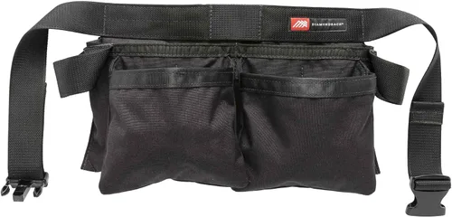 Diamondback Delantal de herramientas Delantal de trabajo de bolsillo abierto para hombres y mujeres con 2 bucles de martillo y bandolier Delantal