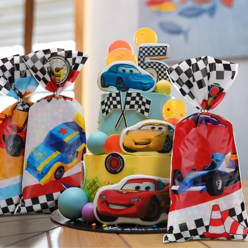 Miniatura 6 de Spiareal 100 bolsas de regalo de celofán para fiestas, bolsas de regalo de celofán, bolsas de dulces con corbatas para niños, 1 unidad