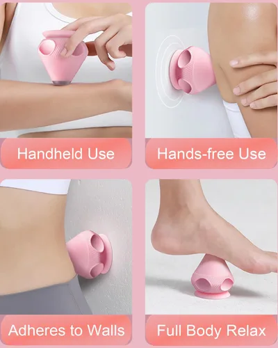 Miniatura 5 de VibeHeat Mini - Bola de masaje vibratoria calentada con base de succión, 2 modos de calor y 2 modos de vibración, masajeador de punto de activación