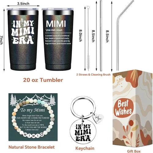Miniatura 2 de Fufandi Regalos para Mimi, la Mejor Mimi de Todas - Regalos de Navidad, Día de la Madre y Cumpleaños para Mimis, Abuela, Abuelita, Nueva Nana - Taza