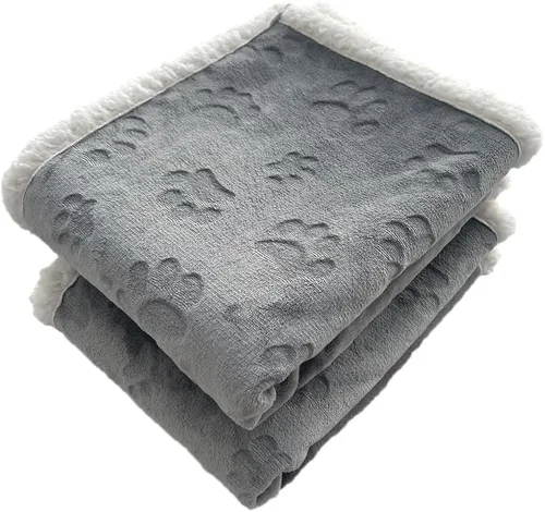 Miniatura 18 de Qeils Manta impermeable calmante para gatos de interior, manta suave y silenciosa de felpa para mascotas, manta gruesa de piel sintética de 500 GSM