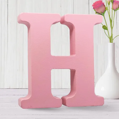 Miniatura 11 de AOCEAN Letras de madera rosa de 6 pulgadas sin terminar Letras de madera para pared MAGA Letras de madera decorativas de pie Tablero de letras