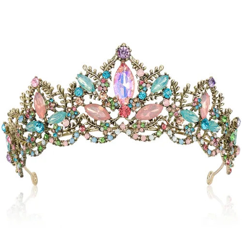 Miniatura 11 de Tiara de plata para boda, tiaras y coronas para mujer, tiara de reina de diamantes de imitación para mujer, corona de princesa, diadema