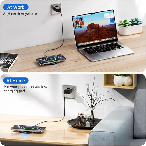 Miniatura 5 de Cargador inalámbrico de 20 W, almohadilla de carga inalámbrica de 20 W, cargador rápido inalámbrico compatible con iPhone 17/17 Pro