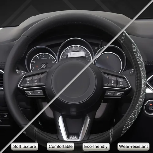 Miniatura 6 de West Llama Funda para volante de automóvil para Mazda 3, 5, 6, CX-3, CX-5, CX-30, CX-50, CX9, CX-9, MX-5 Miata, CX-7, RX-8, 14.5-15 pulgadas