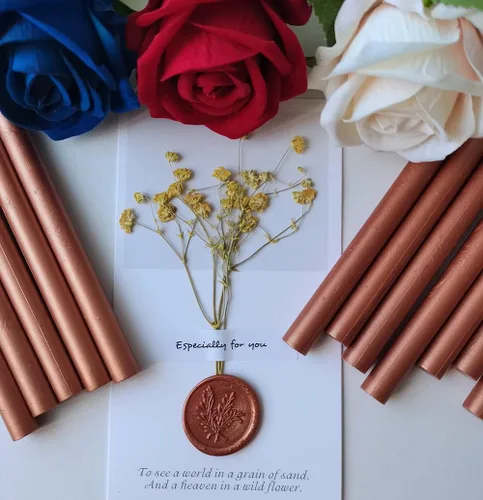 Miniatura 3 de 12 barras de cera para sellar pistola de pegamento para sello de cera, palos de cera PORXFLY Seal ideales para sobres de tarjetas, envoltura de Café