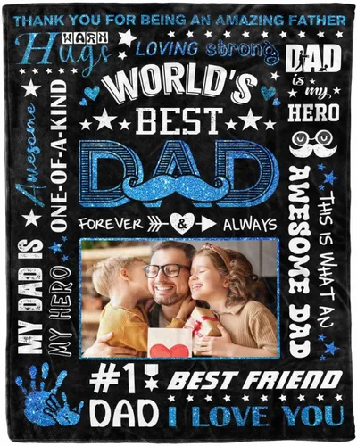 Miniatura 14 de D-Story Mantas personalizadas con imágenes para un papá, para el Día del Padre, mantas con imágenes personalizadas, regalos para el Día del Padre